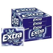 EXTRA Gum Sugarfree Chewing Gum, 15 Pieces (Pack of 10)