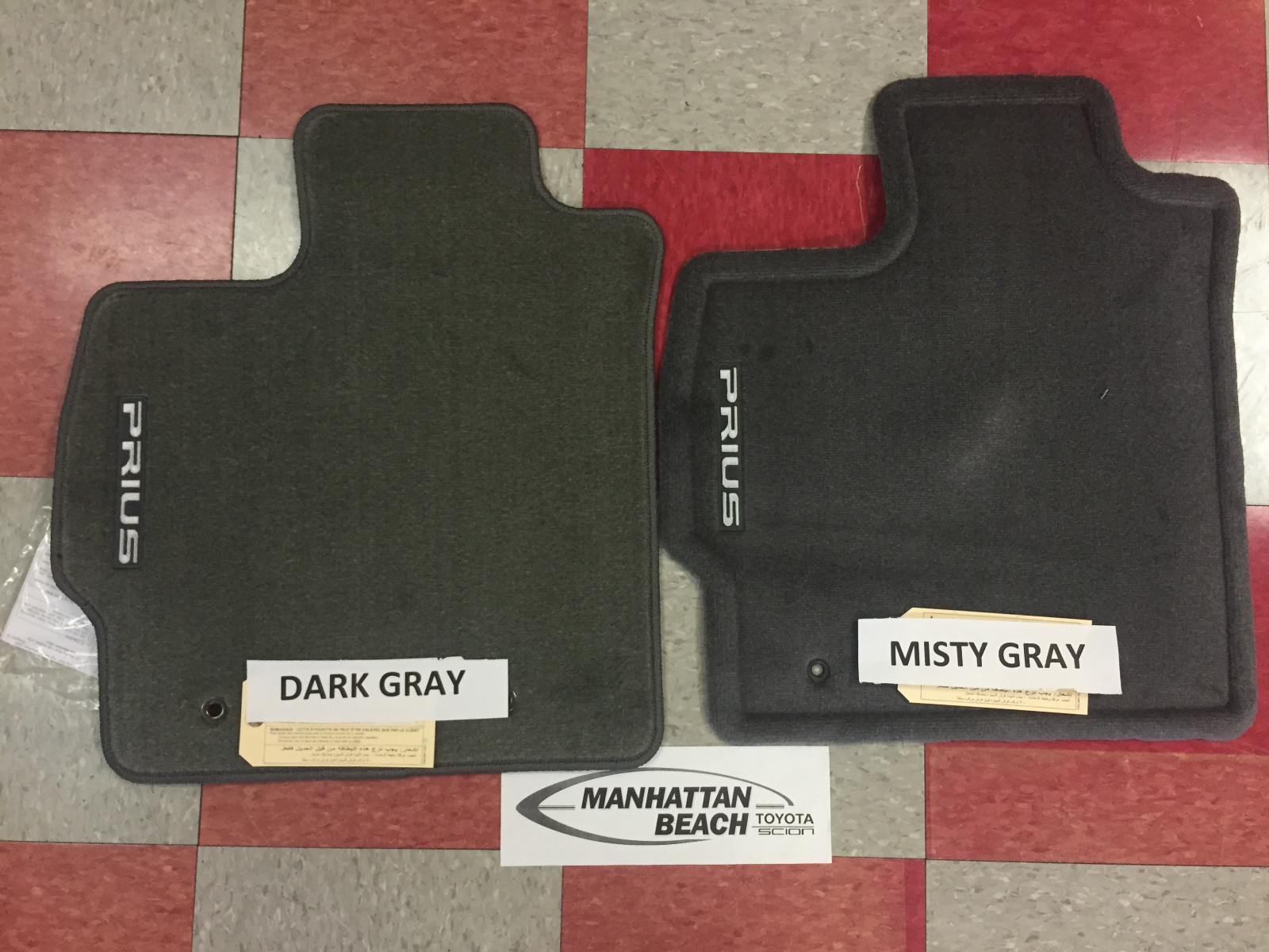 2010 2011 PRIUS DARK GRAY CARPET FLOOR MATS PT9264710111 GENUINE