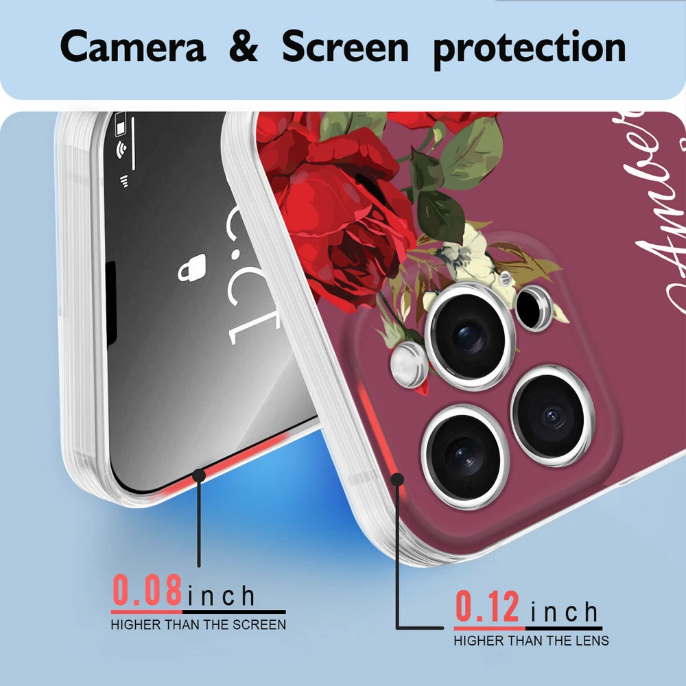 Floral TPU Phone Case for iPhone 15 16 Plus 14 13 12 11 XS Pro Max