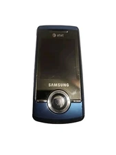Vintage Samsung Cell Phone SGH A737 - Blue Cellular Slider With Case Untested 