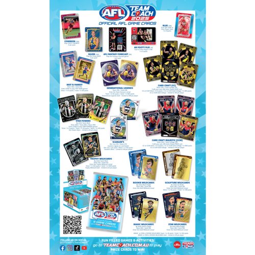 2025 AFL Teamcoach Footy Cards Trading Card Team Coach Sealed Card Box - Foto 3 di 8