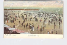 PPC Postcard NJ New Jersey Atlantic City Along The Beach Undivided Back