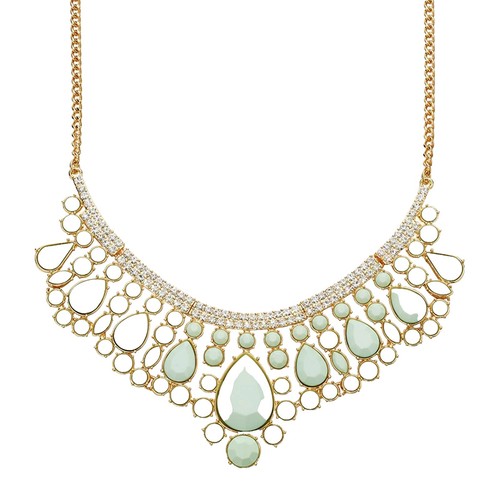 Park Lane, POINSETTIA, Pearl & Gold Beaded Necklace Marquis CZ