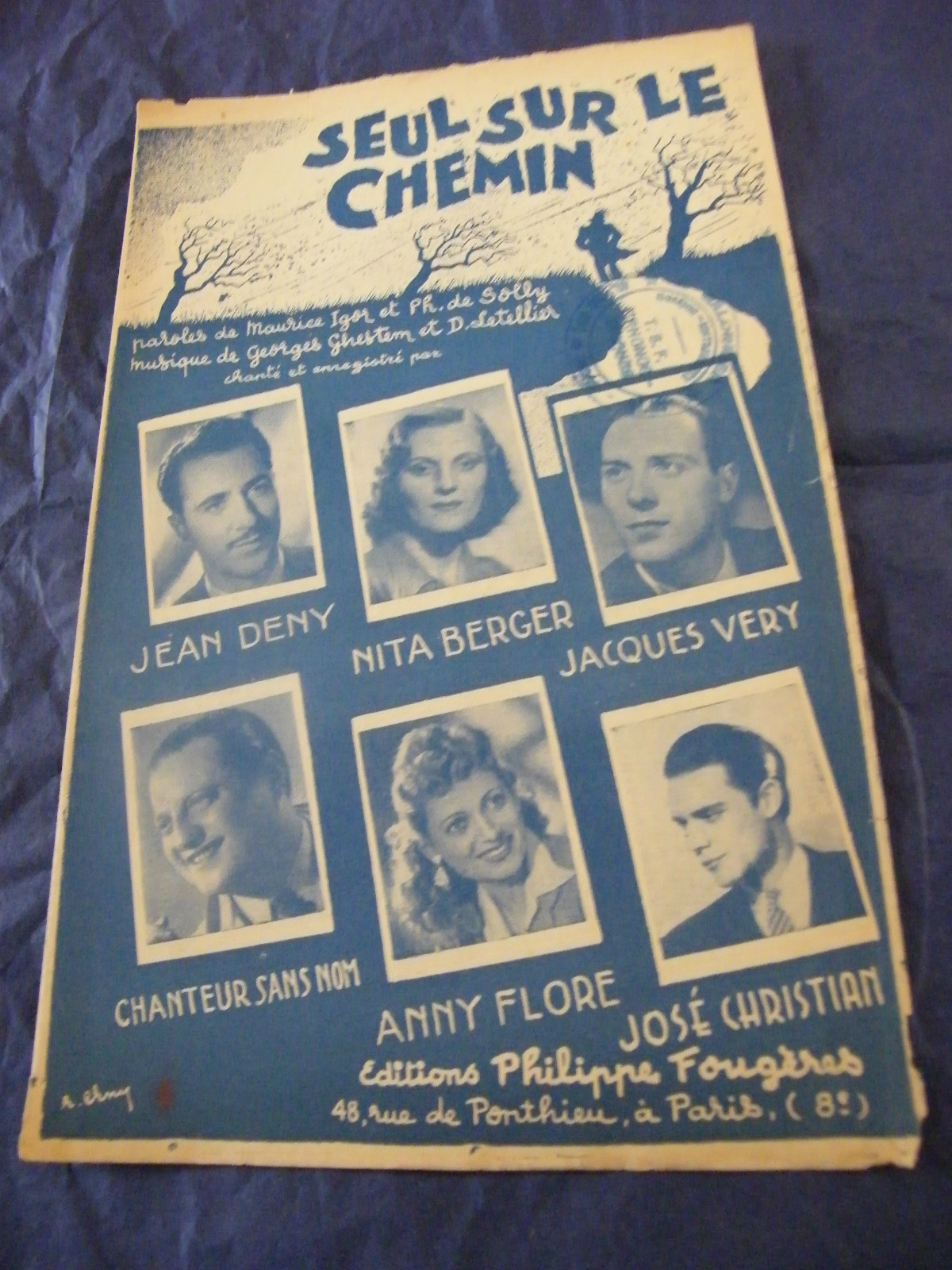 Solo Partition On The Path Jean Deny Nita Berger 1945 Music Sheet