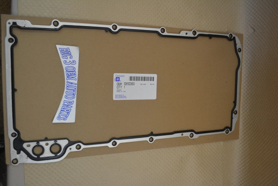 Chevrolet Pontiac Cadillac Hummer GMC Oldsmobile Oil Pan Gasket new OEM 12612350 - Image 3 of 4
