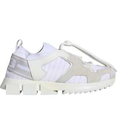 DOLCE & GABBANA Shoes White Mesh Sorrento Trekking Sneakers DOLCE & GABBANA Shoes White Mesh Sorrento Trekking Sneakers