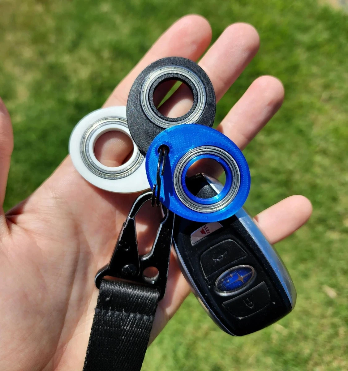 BLUE Fidget Keychain Spinner | Key Chain, Key Ring, Key Holder, Fidget  Spinner