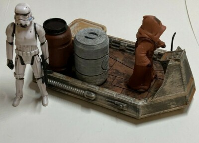 CUSTOM CARGO SLED + CARGO for 3.75 inch figure DIORAMA SCI FI STAR WARS (D72)