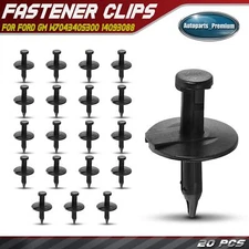 20Pcs 6.35mm Nylon Black Splash Shield & Fascia Retainer Fastener for Ford GM