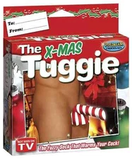 The X-Mas Tuggie Fuzzy Cock Sock Underwear - Christmas Gag Gift