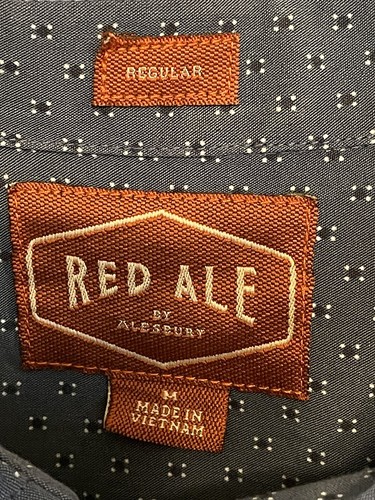 Camisa para hombre Red Ale manga larga con botones azul marino talla M nueva con etiquetas - Imagen 2 de 10