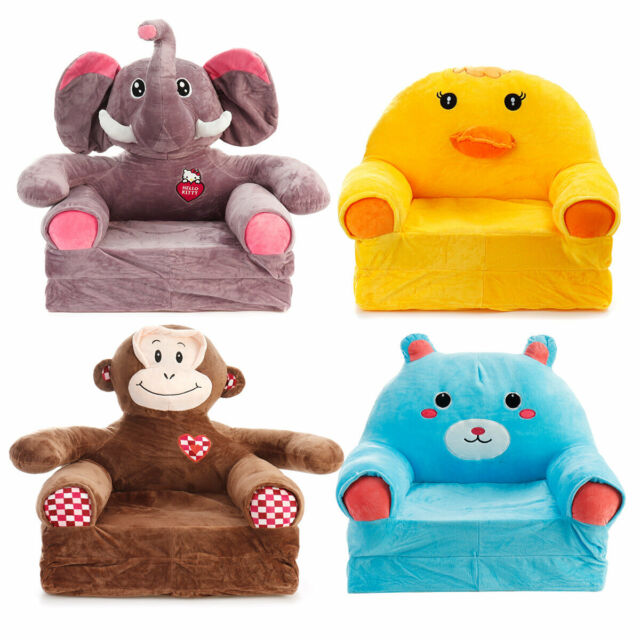 Children Folding Sofa Cartoon Animal Chair Cushion Chair Seat Monkey Chicken