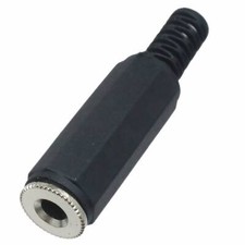 2pcs 3.5mm 1/8" Female Stereo TRS with plastic Handle black head Audio Connector