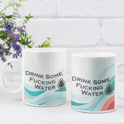 Trinken Sie etwas Wasserbecher bleiben Hydrat Erinnerung lustig schwören Becher gesundes Trinken