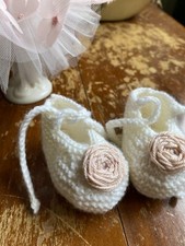 Scarpine Neonata 0-3 mesi - fatte a mano 