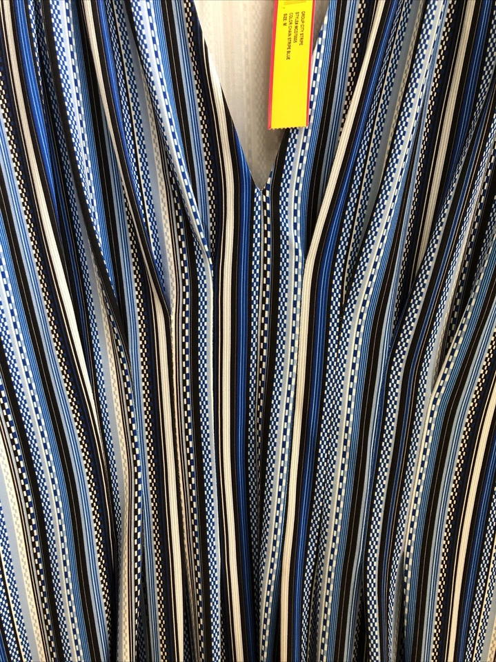 Sexy Vestido Catherine Malandrino Azul Rayas Bodycon M Nuevo Con Etiquetas Foto 4 de 4