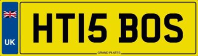 HT IS BOSS NUMBER PLATE INITIALS CAR REG HT15 BOS FEES PAID HARRY HARVEY HENRY