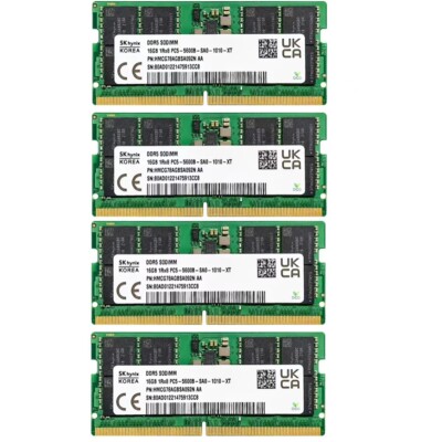 New Hynix 64GB (4X 16GB DDR5 5600MHz PC5-44800 1RX8