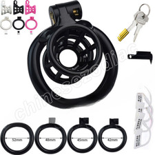 Resin Male Chastity Device Inverted Cage for Men Locking Belt with 4 Rings