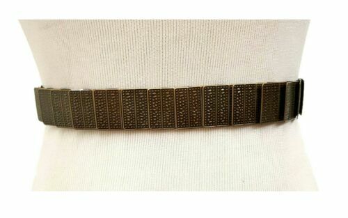 Cowgirl Earthy Brown Suede Gold Tone Grommet Belt Western Boho Nine West Medium 1 main image 2