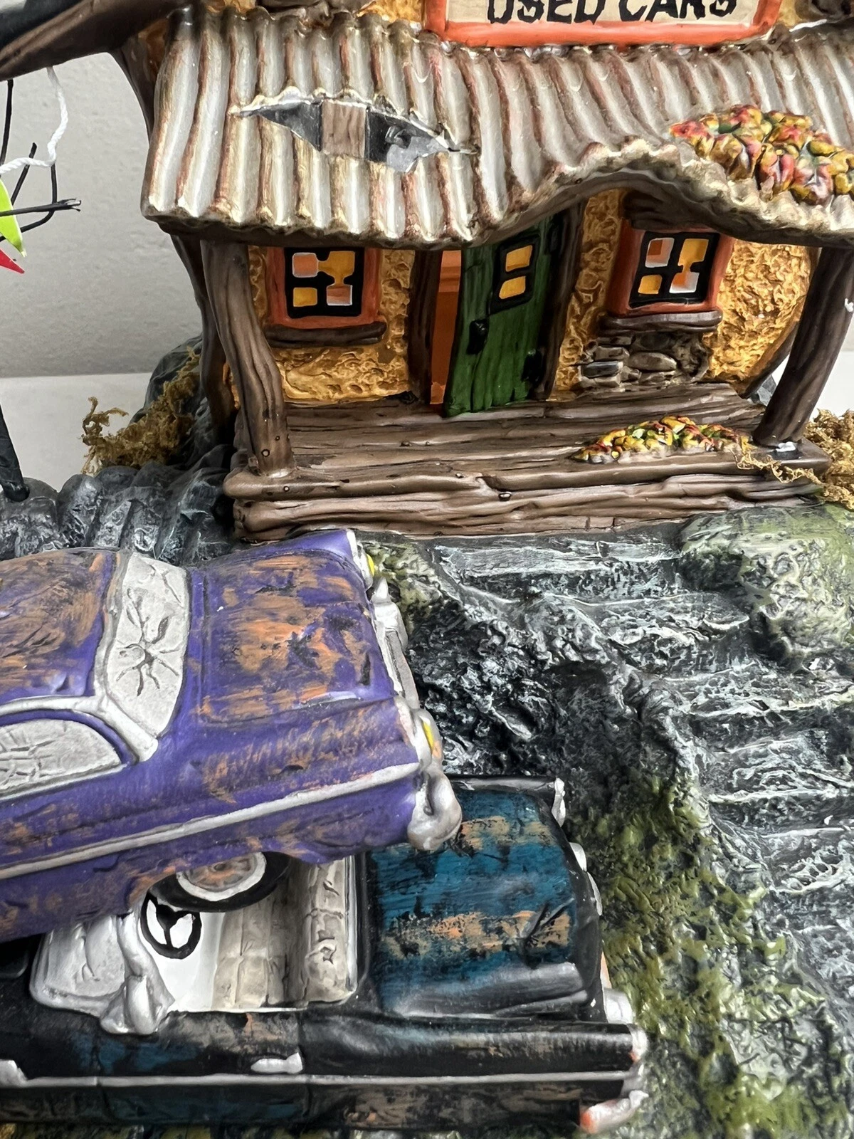 halloween village carros usados rusty animados automáticos funciona giros 
