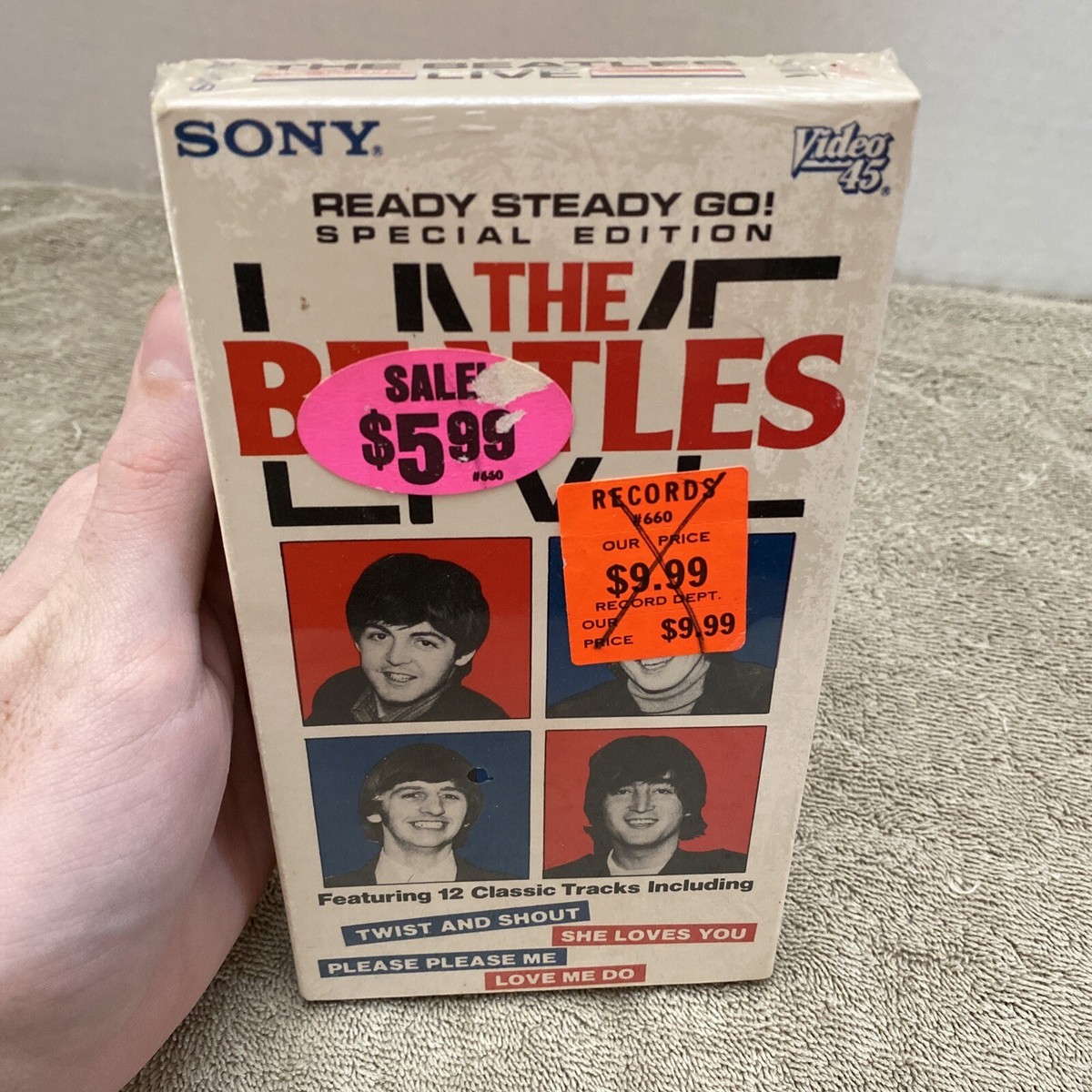 The Beatles Live VHS New Sealed Ready Steady Go Classic Rock Psych