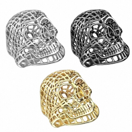 OIDEA Ring Herren Gold Schwarz