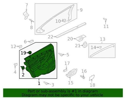 Panel de moldura de puerta genuino Ford 2013-2019 Police Interceptor sedán DG1Z-5427406-DB Foto 2 de 2