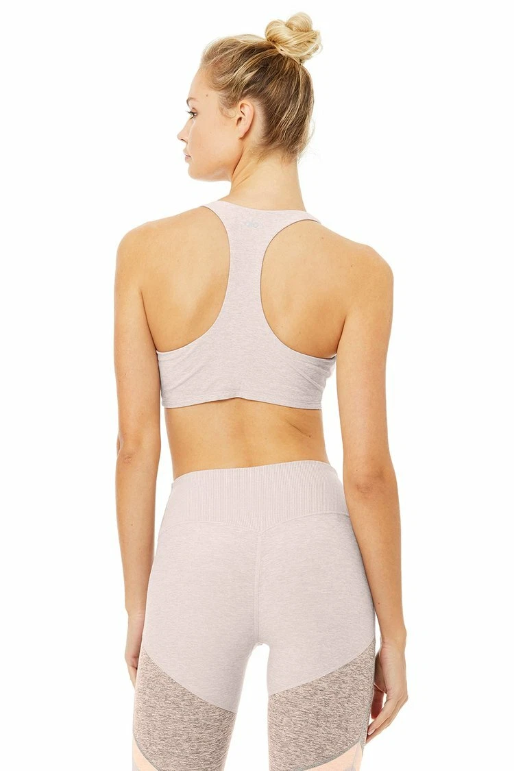 alo-yoga alosoft cloud heather worn just once sold out tank-bra