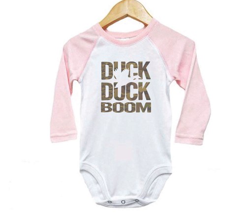 DUCK DUCK BOOM CAMO, HUNTING, Sublimation, INFANT BODYSUIT, ROMPER, BABY Creeper - Picture 6 of 16