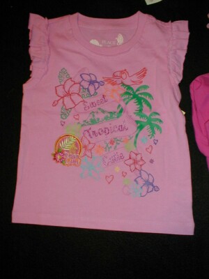 Ensemble Short Et Débardeur The Children's Place - Tropical Palms - Taille 10 Rose