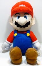 Super Mario Brothers Plush Doll Toy 2015 Official Nintendo 22" Hook/Loop Pocket