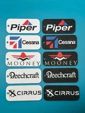 Airplane Key Chain: Beechcraft, Cessna, Cirrus, Mooney, Piper