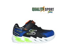 Skechers Lights Flex Glow Blue Shoes Shoes Kids Infant Sneakers 400138N BKBL