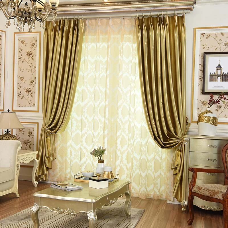 KoTing Gold Blackout Curtain - 1 Panel Grommet Top Room Darkening Drape, 42" W X 100" L, Polyester - View #8