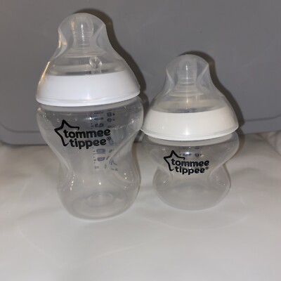 Tommee Tippee Bottles x 260ml/9oz And x 150ml/5oz Size Teats  UK