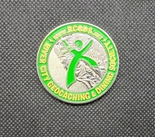 2005 NUTS River City Geocaching Geocoin NONTRACKABLE