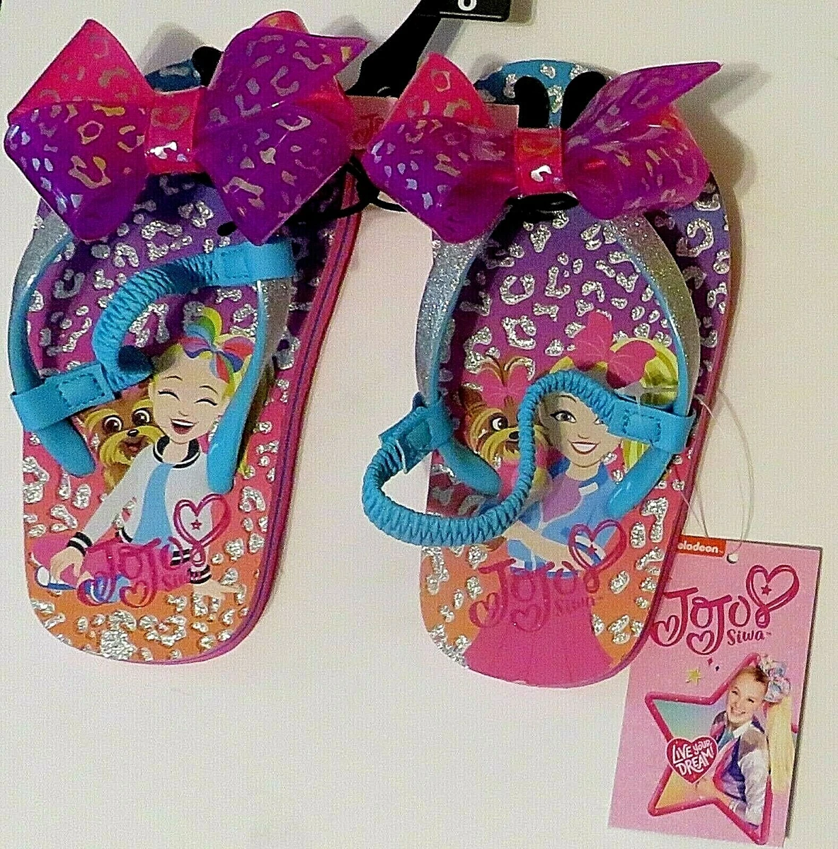 JOJO SIWA Flip Flops Beach Sandals Toddler s Girl s Sizes 7 8 or 9