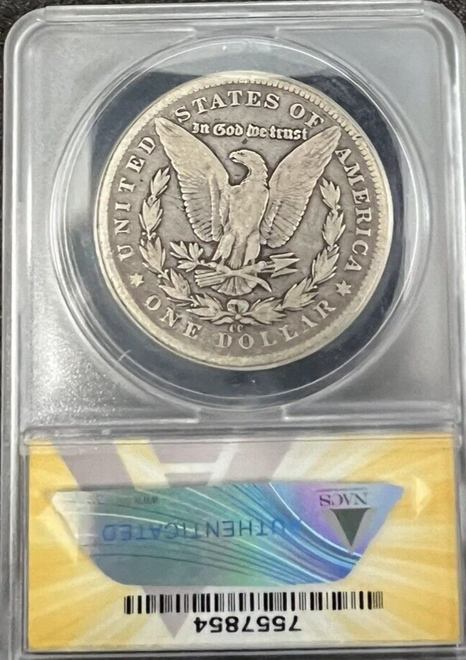 1890-CC Morgan Silver Dollar - Good 6 (Looks VG8) - Very Nice Carson City Coin! - Image 4 of 4