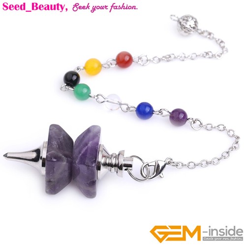 Assorted Stone Quartz Merkaba Pendulum Chakra Pendant Dowsing 1Pcs Reiki Healing - Picture 16 of 29