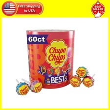 Candy Lollipops 5 Assorted Flavors 60 Count Drum Pack of 1 FREE SHIPPING