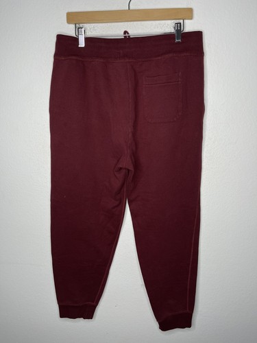 $118 Polo Ralph Lauren Large Varsity Jogger Sweat Pants Rugby RRL Red Maroon - Picture 6 of 8