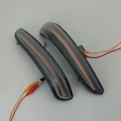 Luz de giro dinámica LED retrovisor transparente para Peugeot 208 2008 Citroen C3 C4 - Vídeo 1 de 1