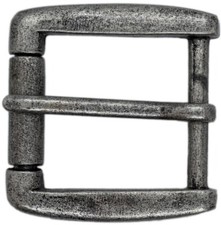 Heavy Duty Antique Silver Roller Belt Buckle for 1 1/2" or 38mm Belts
