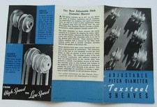 Allis-Chalmers Mfg Co Texsteel Sheaves Vintage Leaflet Brochure