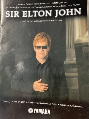 激レア】2003 Elton John YAMAHA ライブ スタジャン Yamaha Presents