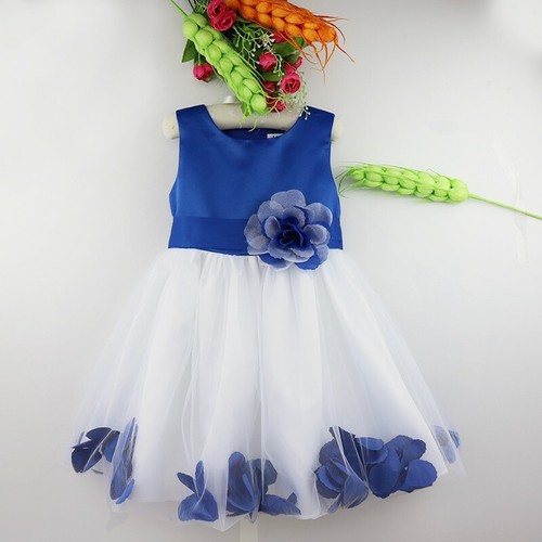 US Flower Girls Princess Dress Kids Wedding Bridesmaid Formal Pageant Party Gown - Picture 71 of 108