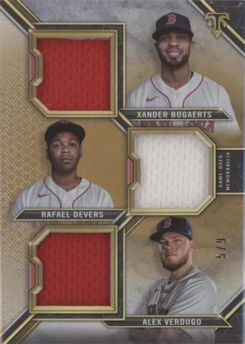 2021 Topps Triple Threads - Alex Verdugo Rafael Devers Xander