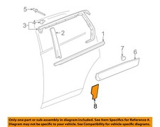 GM OEM 10-17 Terrain Rear Door Exterior Trim-Protector 25932622
