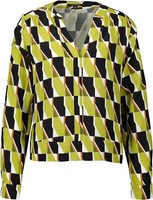 Neu! Comma Damen Langarmbluse Mit Allover-Print GrüN Gr. 38
